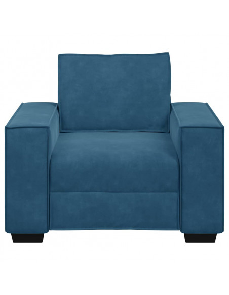 Divano Sedia Blu 59 cm Velluto