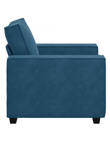 Divano Sedia Blu 59 cm Velluto