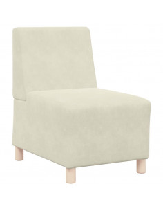 Divano Sedia Crema 55 cm Velluto