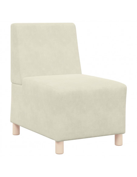 Divano Sedia Crema 55 cm Velluto