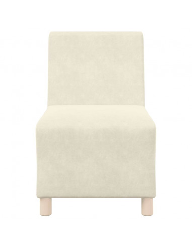 Divano Sedia Crema 55 cm Velluto
