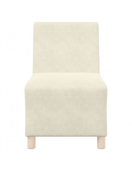 Divano Sedia Crema 55 cm Velluto