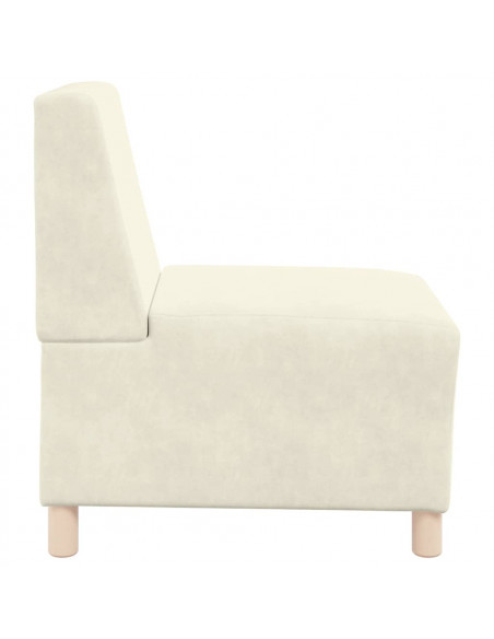 Divano Sedia Crema 55 cm Velluto