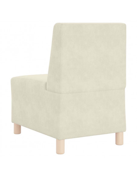 Divano Sedia Crema 55 cm Velluto