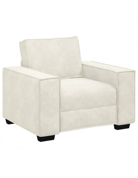 Divano Sedia Crema 59 cm Velluto