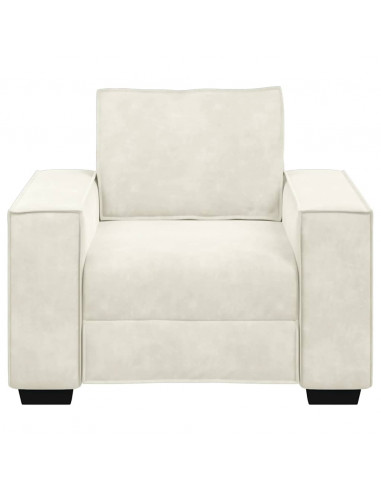 Divano Sedia Crema 100x78x84 cm Velluto
