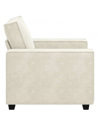 Divano Sedia Crema 100x78x84 cm Velluto