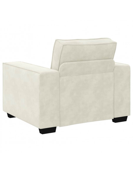 Divano Sedia Crema 100x78x84 cm Velluto