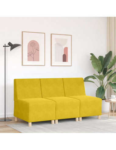 Divano Sedia Giallo 55 cm Velluto