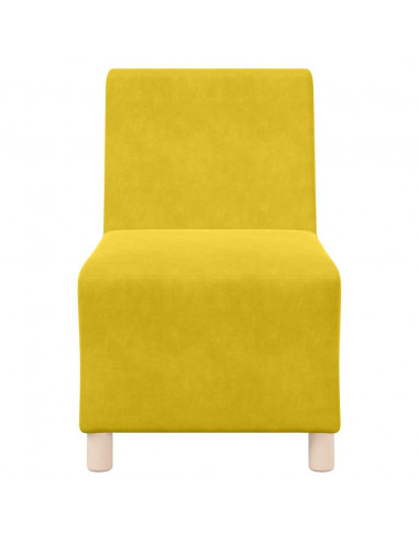 Divano Sedia Giallo 55 cm Velluto