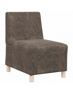 Divano Sedia Grigio Scuro 55 cm in Similpelle Scamosciata