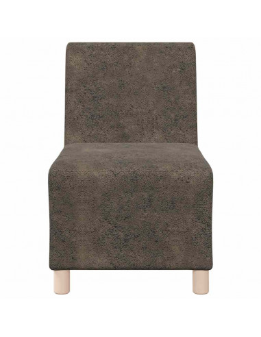 Divano Sedia Grigio Scuro 55 cm in Similpelle Scamosciata