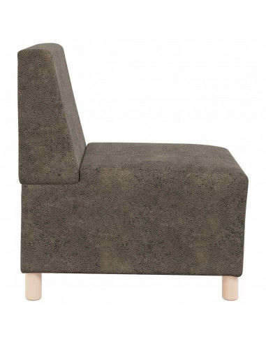 Divano Sedia Grigio Scuro 55 cm in Similpelle Scamosciata