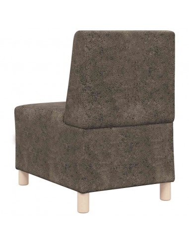 Divano Sedia Grigio Scuro 55 cm in Similpelle Scamosciata