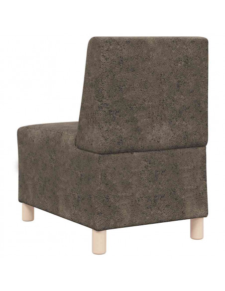 Divano Sedia Grigio Scuro 55 cm in Similpelle Scamosciata