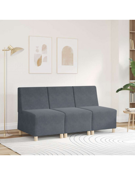 Divano Sedia Grigio Scuro 55 cm Velluto