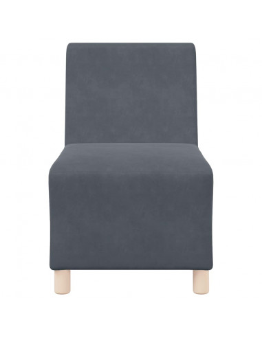 Divano Sedia Grigio Scuro 55 cm Velluto