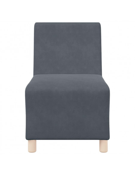 Divano Sedia Grigio Scuro 55 cm Velluto