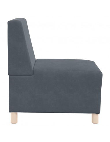 Divano Sedia Grigio Scuro 55 cm Velluto