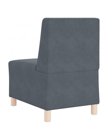Divano Sedia Grigio Scuro 55 cm Velluto