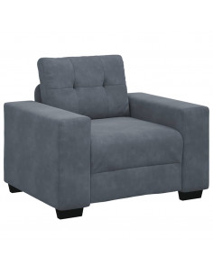 Divano Sedia Grigio Scuro 59 cm Velluto