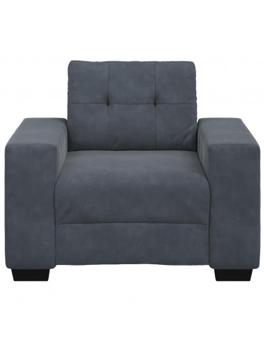 Divano Sedia Grigio Scuro 59 cm Velluto