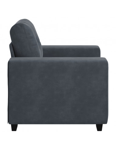 Divano Sedia Grigio Scuro 59 cm Velluto