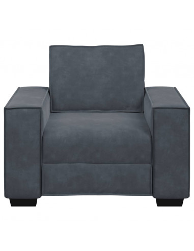Divano Sedia Grigio Scuro 59 cm Velluto