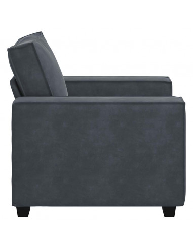 Divano Sedia Grigio Scuro 59 cm Velluto