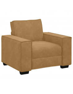 Divano Sedia Marrone 59 cm Velluto