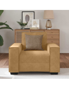 Divano Sedia Marrone 59 cm Velluto 2