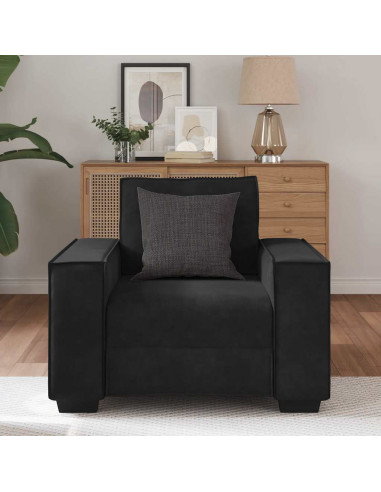 Divano Sedia Nero 59 cm Velluto