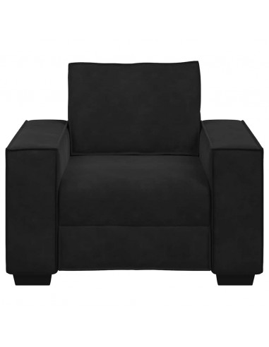 Divano Sedia Nero 59 cm Velluto