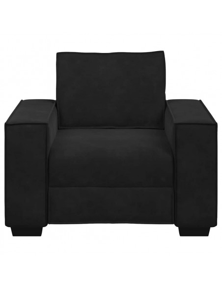 Divano Sedia Nero 59 cm Velluto