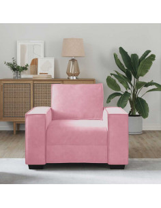 Divano Sedia Rosa 59 cm Velluto 2