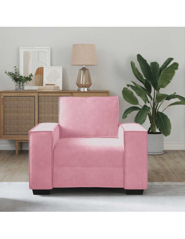 Divano Sedia Rosa 59 cm Velluto
