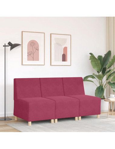 Divano Sedia Rosso Vino 55 cm Velluto