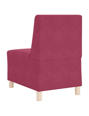 Divano Sedia Rosso Vino 55 cm Velluto