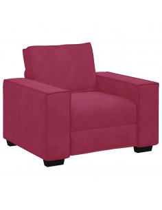 Divano Sedia Rosso Vino 59 cm Velluto