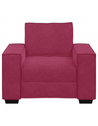 Divano Sedia Rosso Vino 59 cm Velluto