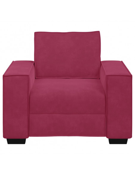 Divano Sedia Rosso Vino 59 cm Velluto