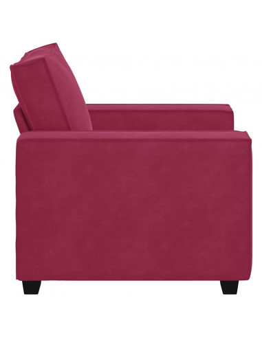 Divano Sedia Rosso Vino 59 cm Velluto