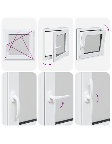 Finestra per Seminterrato RISOR 60x60cm Anta Ribalta DIN Destra