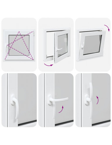 Finestra per Seminterrato RISOR 60x60cm Anta Ribalta DIN Destra