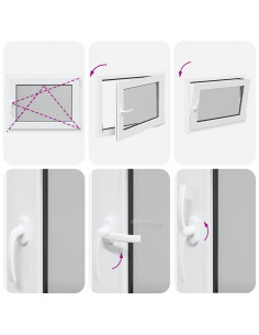 Finestra per Seminterrato RISOR 80x60cm Anta Ribalta DIN Destra 2