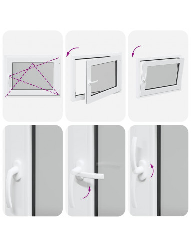 Finestra per Seminterrato RISOR 80x60cm Anta Ribalta DIN Destra