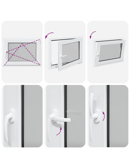 Finestra per Seminterrato RISOR 80x60cm Anta Ribalta DIN Destra