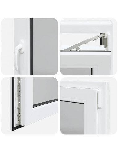 Finestra per Seminterrato RISOR 80x60cm Anta Ribalta DIN Destra