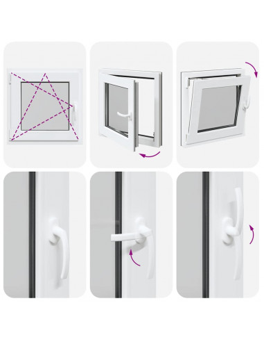 Finestra Seminterrato RISOR 60x60 cm Anta Ribalta DIN Sinistra