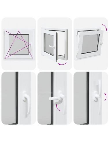 Finestra Seminterrato RISOR 60x60 cm Anta Ribalta DIN Sinistra